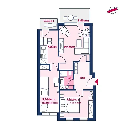 Nordland Bornholm Apartment Wyk auf Foehr